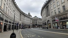 倫敦牛津街冷清武漢肺炎疫情延燒，英國政府建議民眾不要去人多場所，17日下午的倫敦牛津街冷清。中央社記者戴雅真倫敦攝　109年3月19日