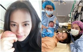 劉香慈在主播妹妹劉方慈的陪伴下產下二寶（圖／翻攝自劉香慈臉書）