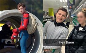 網友在倫敦超市巧遇「蜘蛛人」湯姆霍蘭德。IG