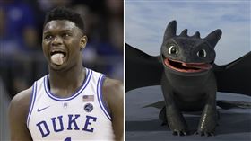 美網友發現Williamson超像「沒牙」。（合成圖／翻攝自Reddit）