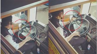 超危險！客運司機竟「開車邊玩手機」