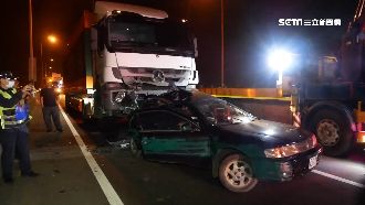 西濱大貨車撞轎車　8旬老夫妻不治