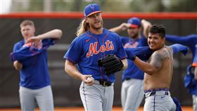 ▲大都會『雷神』辛德加（Noah Syndergaard）動韌帶置換手術整季報銷。（圖／美聯社／達志影像）