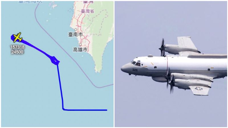 共機多次繞台！美偵察機高雄外海盤旋