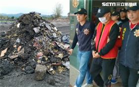 廢棄物,竹聯幫,違法,桃園,角頭　刑事局提供