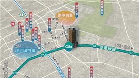 台捷綠線G8a居核心位置，北有逢甲夜市及水湳經貿園區、東有科博館、南有新市政特區，西有秋紅谷與朝馬轉運站（圖／台中市政府）