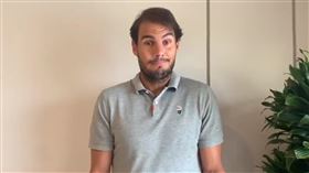 Rafael Nadal拍攝影片號召募捐活动。（圖／翻攝自Nadal推特）