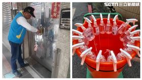  里長自製酒精免費提供里民使用。 (圖／新北市中和區東南里里長李武雄提供)