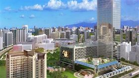 林口媒體園區招商大滿貫，三立、東森、三井投資逾240億元，打造林口成為台灣坎城，圖為東森集團全球總部模擬圖（圖／東森集團提供）