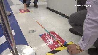 賣場黏「1m線」　防疫超前部署！