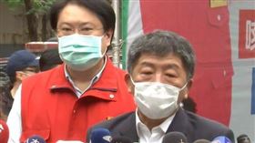 ▲陳時中表示今天將宣布社交距離1公尺規定