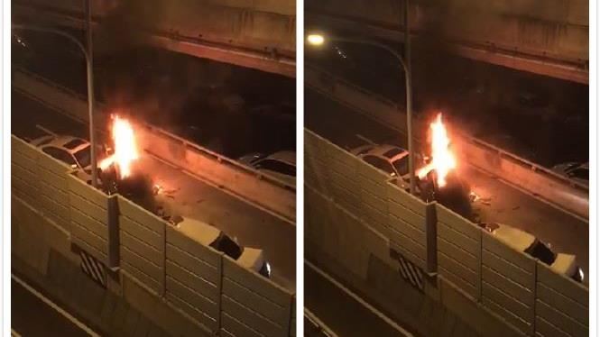 台中晚間傳死亡車禍　起火畫面曝光了