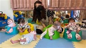 口罩挖洞給幼兒戴　托嬰中心防疫新招恐有窒息風險（圖／翻攝畫面）