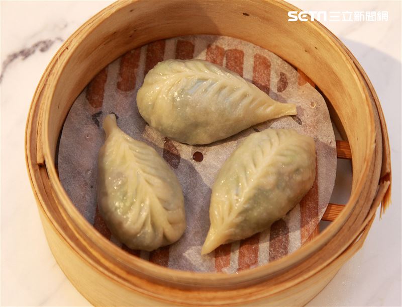 小三元精緻港點「清江菜蒸餃」。（記者邱榮吉/攝影）