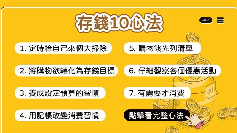 10大心法　輕鬆提升存錢效率！