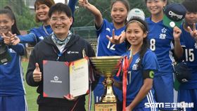 ▲台灣體大女足隊拿下大專聯賽冠軍。（圖／記者林辰彥攝影）