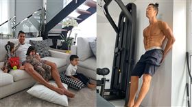 ▲C羅（Cristiano Ronaldo）居家檢疫大秀6塊肌。（圖／翻攝自C羅IG）