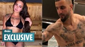 ▲沃克與伴遊女郎。（圖／截取自太陽報推特）