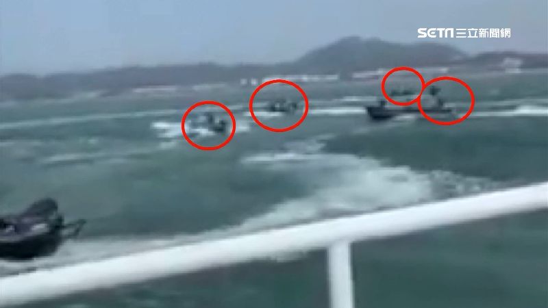 中國快艇惡意侵擾　砸石衝撞我海巡艇