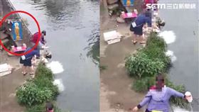 台中3大媽溪邊放生鯰魚、牛奶／吳姓民眾授權提供