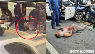 通緝犯撞警釀5傷　渾身血被逮畫面曝
