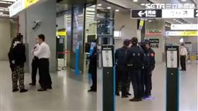 台中車站未戴口罩男硬闖遭擋／網友ocaen5566 (洋洋)授權提供
