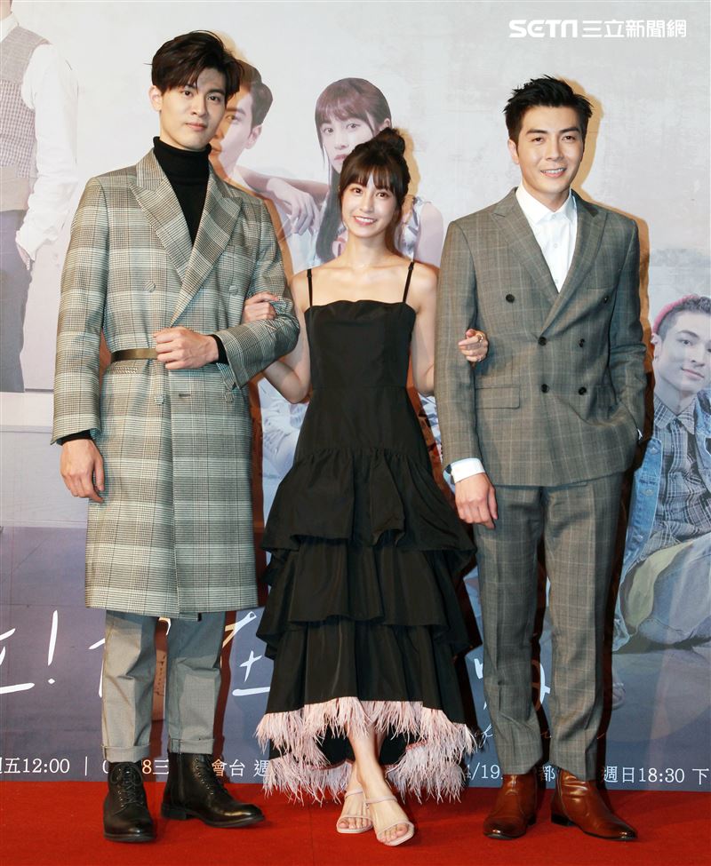 三立網劇「位！你在等我嗎？」演員吳承洋、陳敬宣、江可德。（記者邱榮吉/攝影）