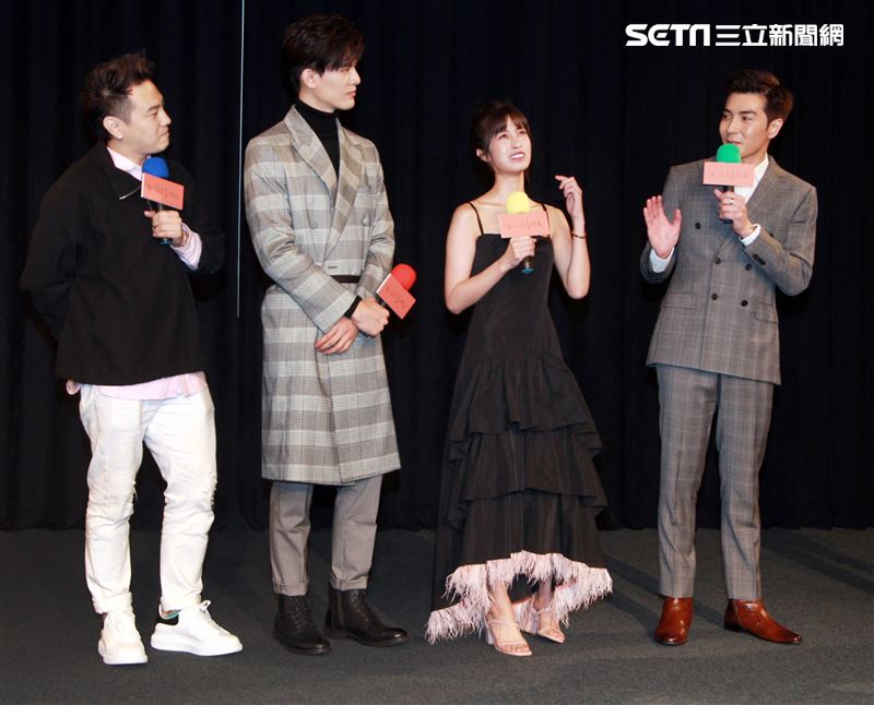 三立網劇「位！你在等我嗎？」演員林埈永、吳承洋、陳敬宣、江可德。（記者邱榮吉/攝影）