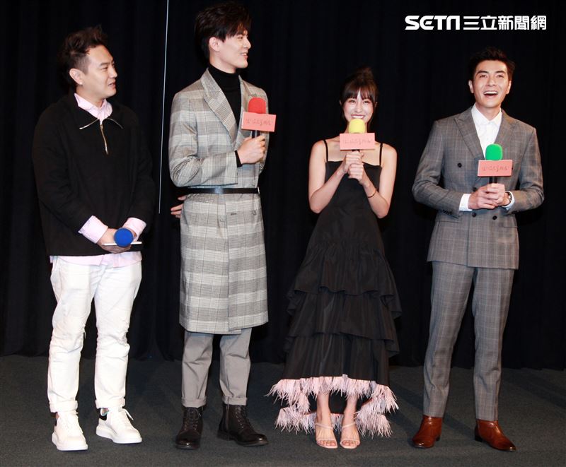 三立網劇「位！你在等我嗎？」演員林埈永、吳承洋、陳敬宣、江可德。（記者邱榮吉/攝影）
