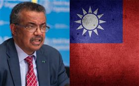 譚德賽 台灣國旗（圖／翻攝自WHO推特、Pixbay）