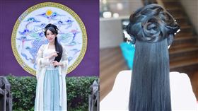 ▲希希這張漢服照，頭髮是用假髮手工編製。（圖／希希提供）