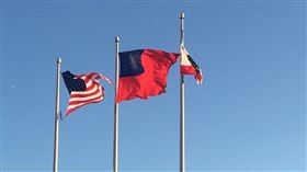 台灣、美國、國旗（記者陳建廷攝影）