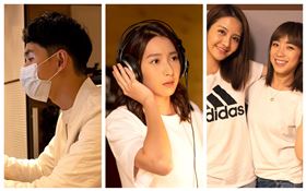 TVBS《女力報到》演員楊晴、羅平、陳謙文、李宣榕、梁舒涵、鯰魚哥、梁瀚名、尹彥凱、楊雅筑、王上菲、王沛語、游小白、林曜晟等人一起錄製防疫歌曲。