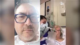 英國,武漢肺炎,重症病房,視訊,最後一面（圖／翻攝自推特@S3bster）