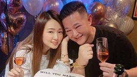 丫頭詹子晴日前過32歲生日時收到大驚喜，與愛情長跑九年的男友王惟立求婚成功。（圖／翻攝自IG）