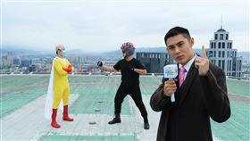 陳奕被徵招拍攝防疫宣導首演記者。（圖／新北市政府提供）