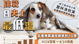 ▲挑戰1996年4/2的10度低溫（圖／翻攝自行政院農業委員會臉書）
