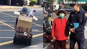 台中回收嬤暖送警200個口罩／翻攝畫面