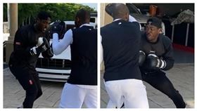 ▲查普曼（Aroldis Chapman）在個人IG中PO出拳擊訓練限時動態。（圖／翻攝自Aroldis Chapman個人IG）