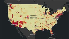美國疫情（圖／翻攝自Johns Hopkins Coronavirus Resource Center）