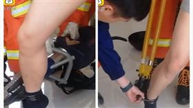 大陸,青海,西寧,夫妻,吵架,平底鍋,鎖（圖／翻攝自梨視頻）