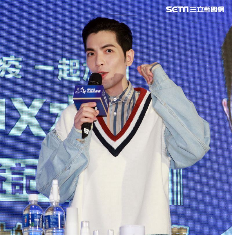 蕭敬騰出席水神公益活動。（記者邱榮吉/攝影）