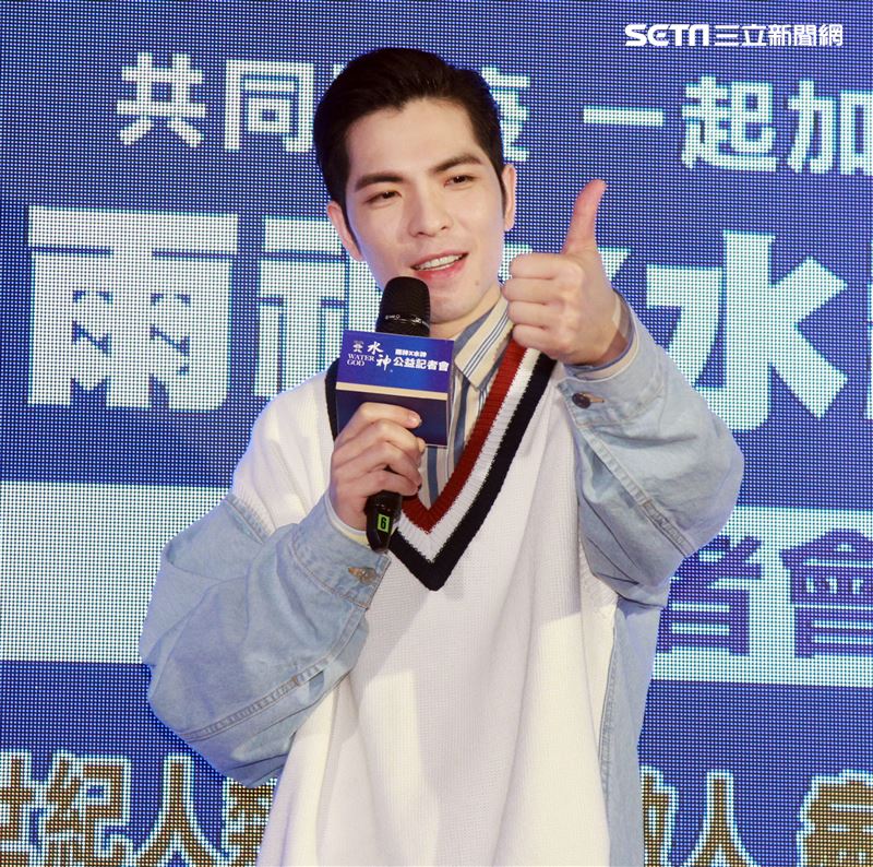 蕭敬騰出席水神公益活動。（記者邱榮吉/攝影）