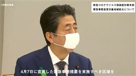 安倍每戶發2枚「布口罩」！日網友竟罵爆：小到不行（圖／翻攝自首相官邸直播）