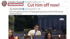 指張經義欺騙滲透　川普：現在阻止他（圖／翻攝自美國總統川普推特）