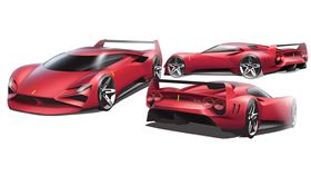 ▲法拉利F40新款預想圖。（圖／陳弋攝影）