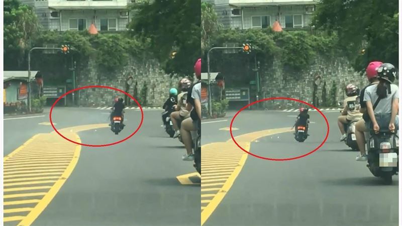 男女騎車放炮　網：不知屁孩腦袋裝啥