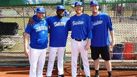 富邦悍將4位外籍洋投索沙、羅力、包林傑和伍鐸31日正式到齊投入春訓。（圖／富邦悍將提供）