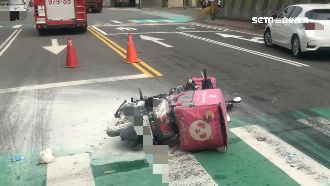 外送員擦撞變火燒車　司機無懼勇滅火