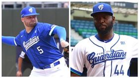 ▲富邦悍將洋投索沙（Henry Sosa）、伍鐸（Bryan Woodall）。（圖／記者王怡翔攝影、富邦悍將提供）
